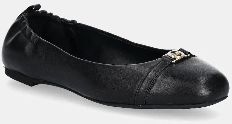 Kožené balerínky MICHAEL Michael Kors Mandy čierna farba, 40S5MAFP1L.001