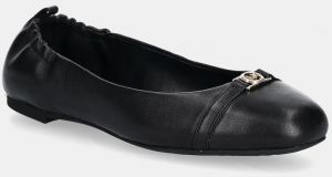 Kožené balerínky MICHAEL Michael Kors Mandy čierna farba, 40S5MAFP1L.001