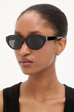 Slnečné okuliare Saint Laurent dámske, čierna farba, SL M148