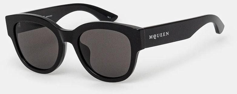 Slnečné okuliare Alexander McQueen dámske, čierna farba, AM0509SA