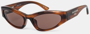 Slnečné okuliare Balenciaga dámske, oranžová farba, BB0387S
