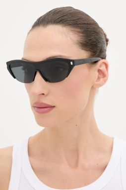 Slnečné okuliare Saint Laurent dámske, čierna farba, SL 704