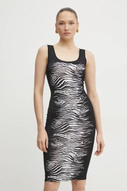 Šaty Versace Jeans Couture čierna farba, mini, priliehavá, 78HAO9P6 JS476