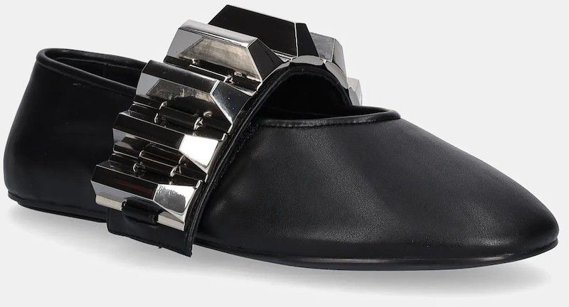 Baleríny Jeffrey Campbell Rigid čierna farba, JC-1555-3-3