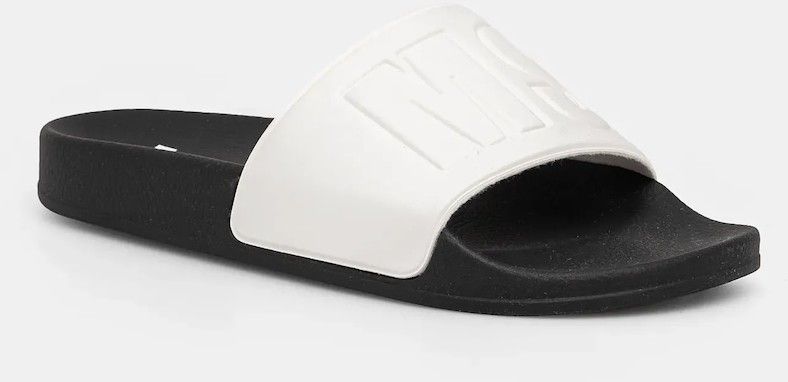 Šľapky MSGM pánske, biela farba, 3840MS209