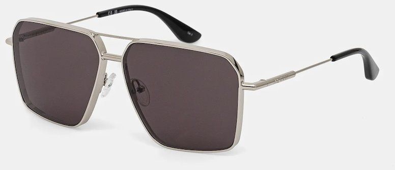 Slnečné okuliare Alexander McQueen pánske, strieborná farba, AM0500S