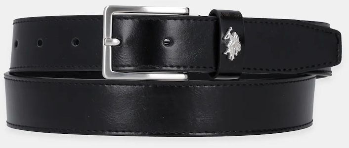 Kožený opasok U.S. Polo Assn. Dallas pánsky, čierna farba, WEUDX2638MAJ