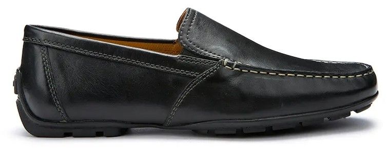 Kožené mokasíny Geox UOMO MONER pánske, čierna farba, U1144V 00039 C9999