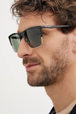 Okuliare Saint Laurent pánske, čierna farba, SL 768