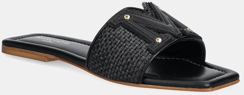 Šľapky Guess RAMADA RAFIA SLIDE dámske, čierna farba, 5GGZ39 7329A