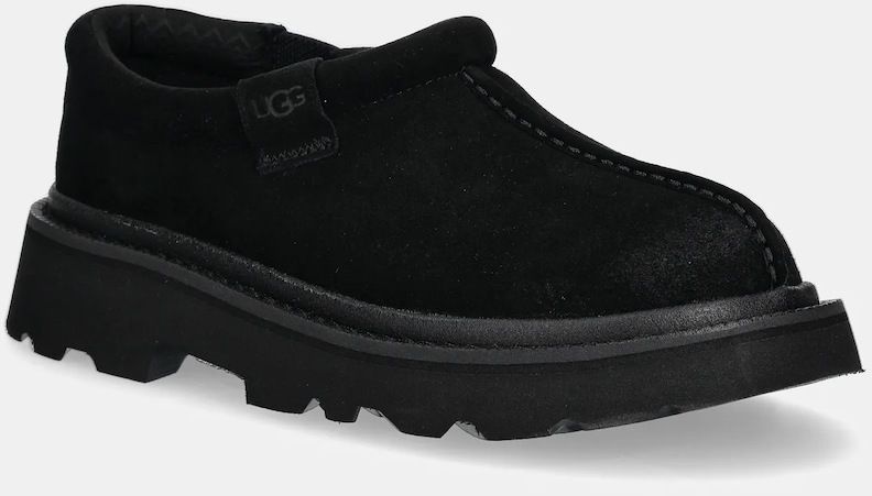 Semišové mokasíny UGG Tasman Lug pánske, čierna farba, 1166913-BLK