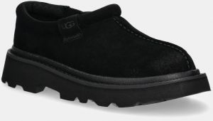 Semišové mokasíny UGG Tasman Lug pánske, čierna farba, 1166913-BLK
