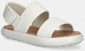 Kožené sandále Camper Pelotas Flota Sandal dámske, béžová farba, K201772-002