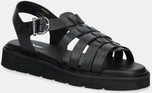 Kožené sandále Barbour Otterburn dámske, čierna farba, LFO0757BK51