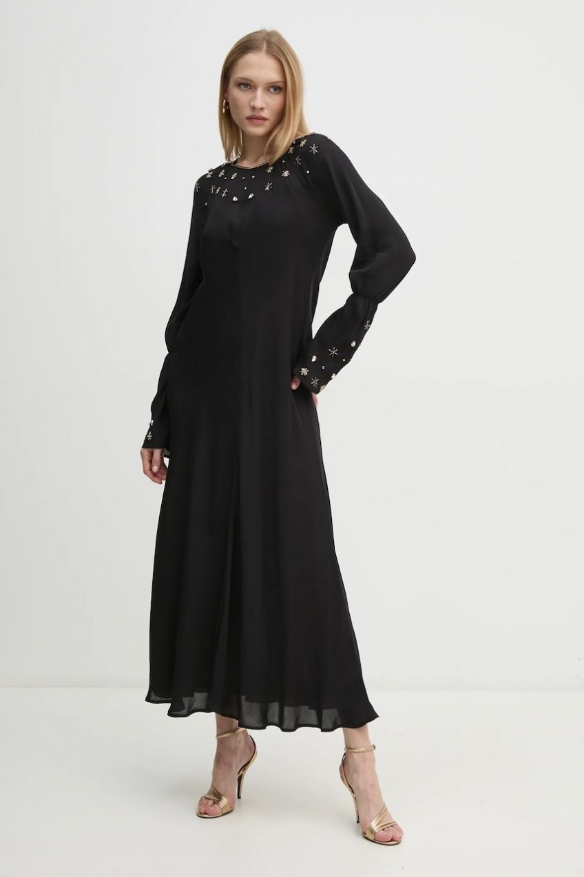 Šaty Forte Forte čierna farba, maxi, áčkový strih, 13285_my dress