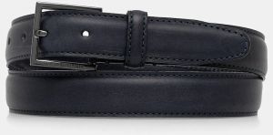 Kožený opasok Tommy Hilfiger pánsky, tmavomodrá farba, AM0AM13379