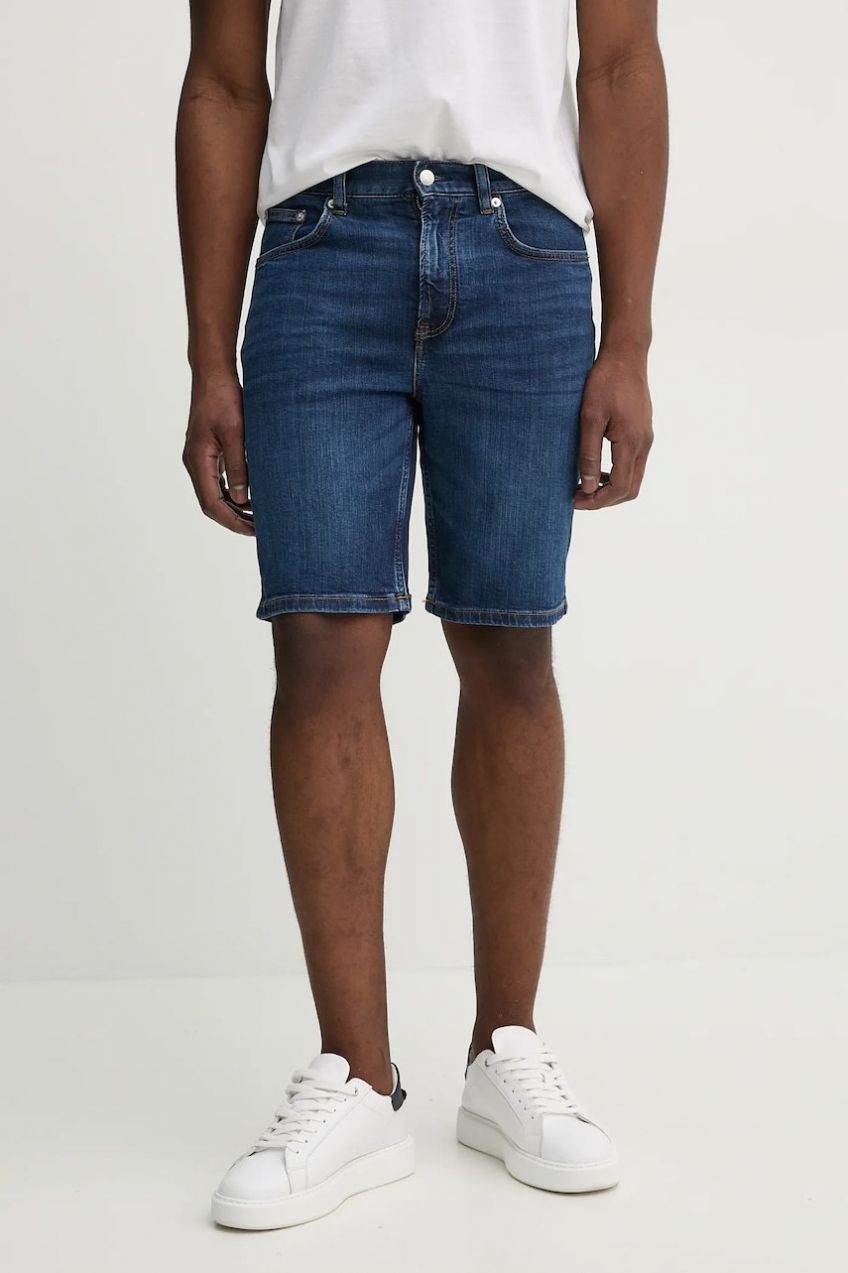 Šortky Tommy Hilfiger pánske, tmavomodrá farba, MW0MW39196