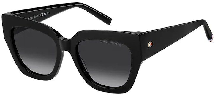 Slnečné okuliare Tommy Hilfiger dámske, čierna farba, TH 2223/S