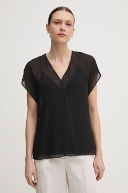 Blúzka Calvin Klein dámska, čierna farba, jednofarebná, K20K208187