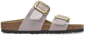 Šľapky Birkenstock Sydney Patent Cushion Buckle dámske, fialová farba, 1029473