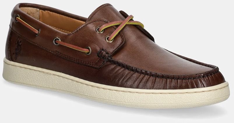Kožené mokasíny U.S. Polo Assn.  MIGUEL pánske, hnedá farba,  MIGUEL001M/5L1