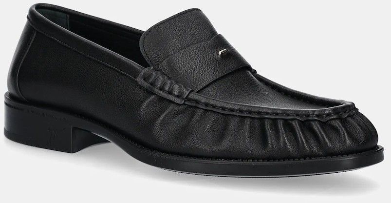 Kožené mokasíny Giuseppe Zanotti Sorrento pánske, čierna farba, IU40001.011