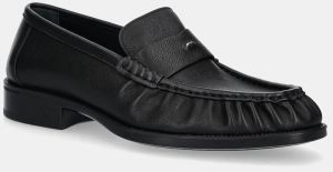 Kožené mokasíny Giuseppe Zanotti Sorrento pánske, čierna farba, IU40001.011