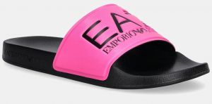 Šľapky EA7 Emporio Armani čierna farba, AF15118.7X000108