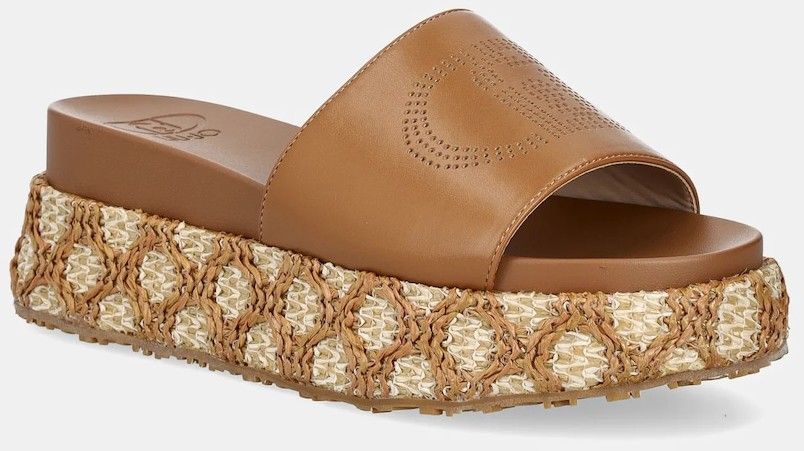 Šľapky Liu Jo FRIDA 37 dámske, hnedá farba, na platforme, SA5107EX014S1853