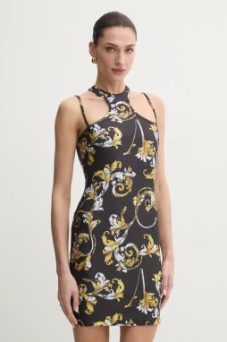 Šaty Versace Jeans Couture čierna farba, mini, priliehavá, 78HAO914 JS470