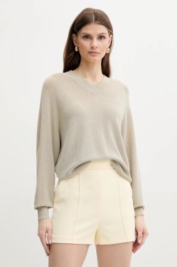 Šortky Elisabetta Franchi dámske, žltá farba, jednofarebné, vysoký pás, SH00851E2