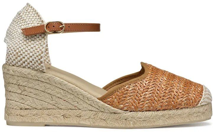Espadrilky Geox D GELSA LOW hnedá farba, na kline, D55NGE 02MLM C5006