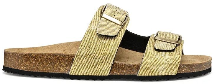 Šľapky Geox D BRIONIA dámske, zlatá farba, D35LSL 000PV C2012