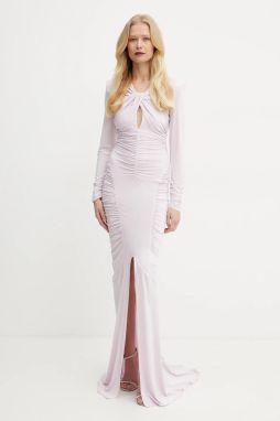 Šaty Elisabetta Franchi ružová farba, midi, priliehavé, ABR3251E2
