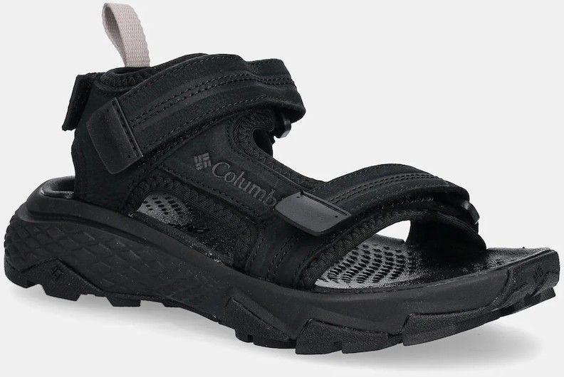 Nubukové sandále Columbia PEAKFREAK RUSH dámske, čierna farba, 2121261