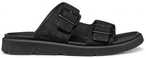 Nubukové šľapky Geox U XAND 2S pánske, čierna farba, U46BGA 00032 C9999