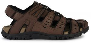 Sandále Geox UOMO SANDAL STRADA pánske, hnedá farba, U4524C 000ME C6006