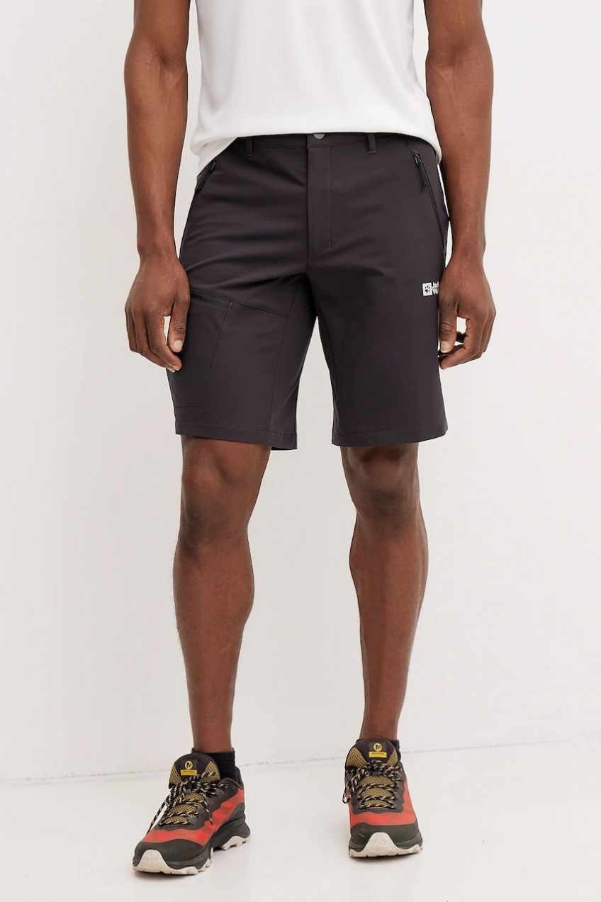 Turistické šortky Jack Wolfskin Pico Trail šedá farba, A63908