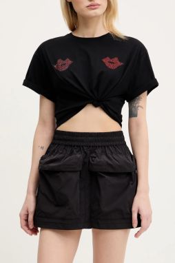 Sukňa Diesel O-CEAN SKIRT čierna farba, mini, áčkový strih, A16818.0AKAD