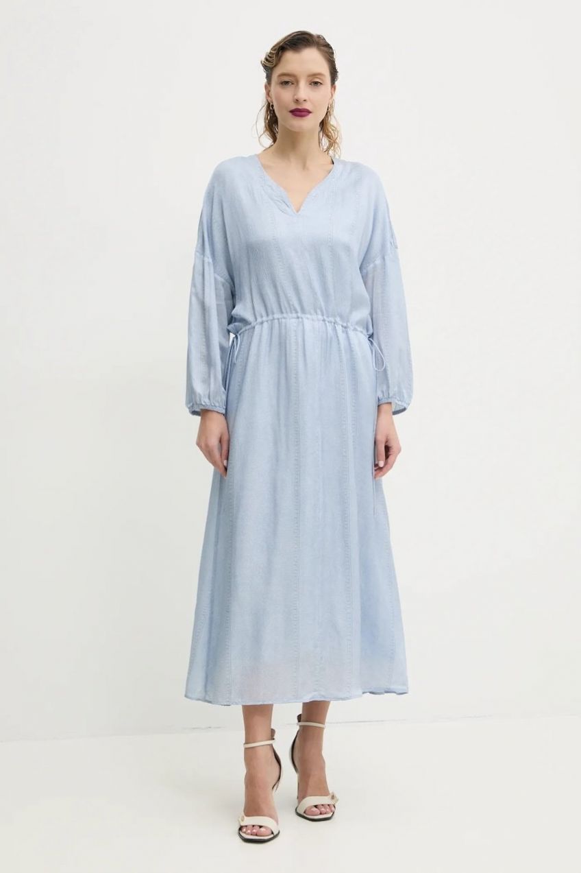 Šaty Bruuns Bazaar maxi, áčkový strih, BBW4441