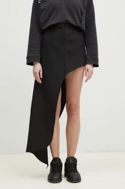 Sukňa Coperni One-Leg Tailored čierna farba, mini, rovný strih, COPJ85F3004