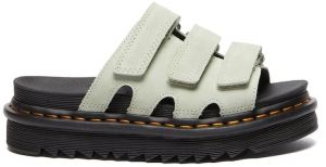 Semišové šľapky Dr. Martens Raine dámske, zelená farba, na platforme, DM40521300