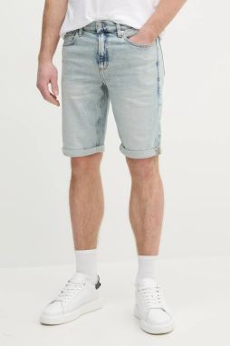 Rifľové krátke nohavice Calvin Klein Jeans pánske, J30J327193