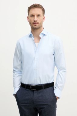 Bavlnená košeľa BOSS pánska, slim, s klasickým golierom, 50539099