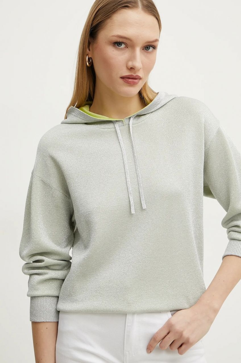 Mikina Missoni dámska, s kapucňou, jednofarebná, DS25SW01.BK045A