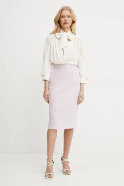 Šaty Elisabetta Franchi béžová farba, mini, priliehavá, AB77151E2