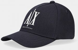 Bavlnená šiltovka Armani Exchange čierna farba, s nášivkou, XM000811 AF13343