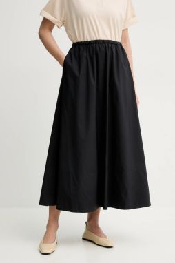 Bavlnená sukňa By Malene Birger PHEOBES čierna farba, maxi, áčkový strih, 102064