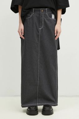 Bavlnená sukňa adidas Originals Aop Maxi Skirt šedá farba, maxi, rovný strih, JJ3142