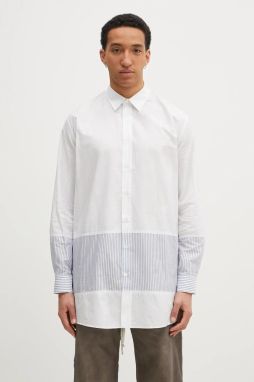Bavlnená košeľa MM6 Maison Margiela pánska, biela farba, regular, s klasickým golierom, SH0DT0021